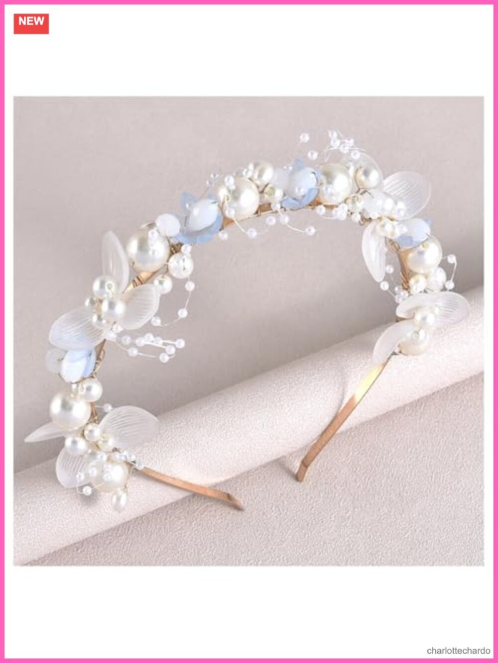 Pearl Flower Headband Hair Accessory for Wedding Prom Party